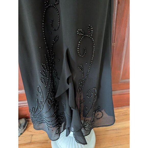 R&M Richards Black Beaded Formal Dress Jacket 14P  Womens Elegant Evening Wear - Picture 4 of 7